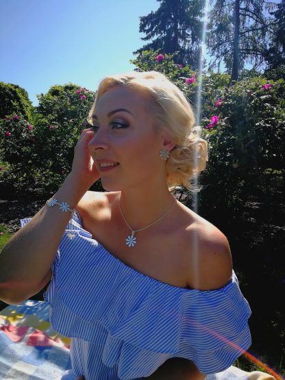 Silver earrings “Daisies”