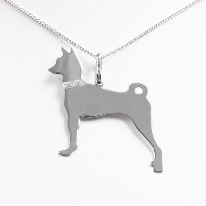 Silver necklace “Basenji”