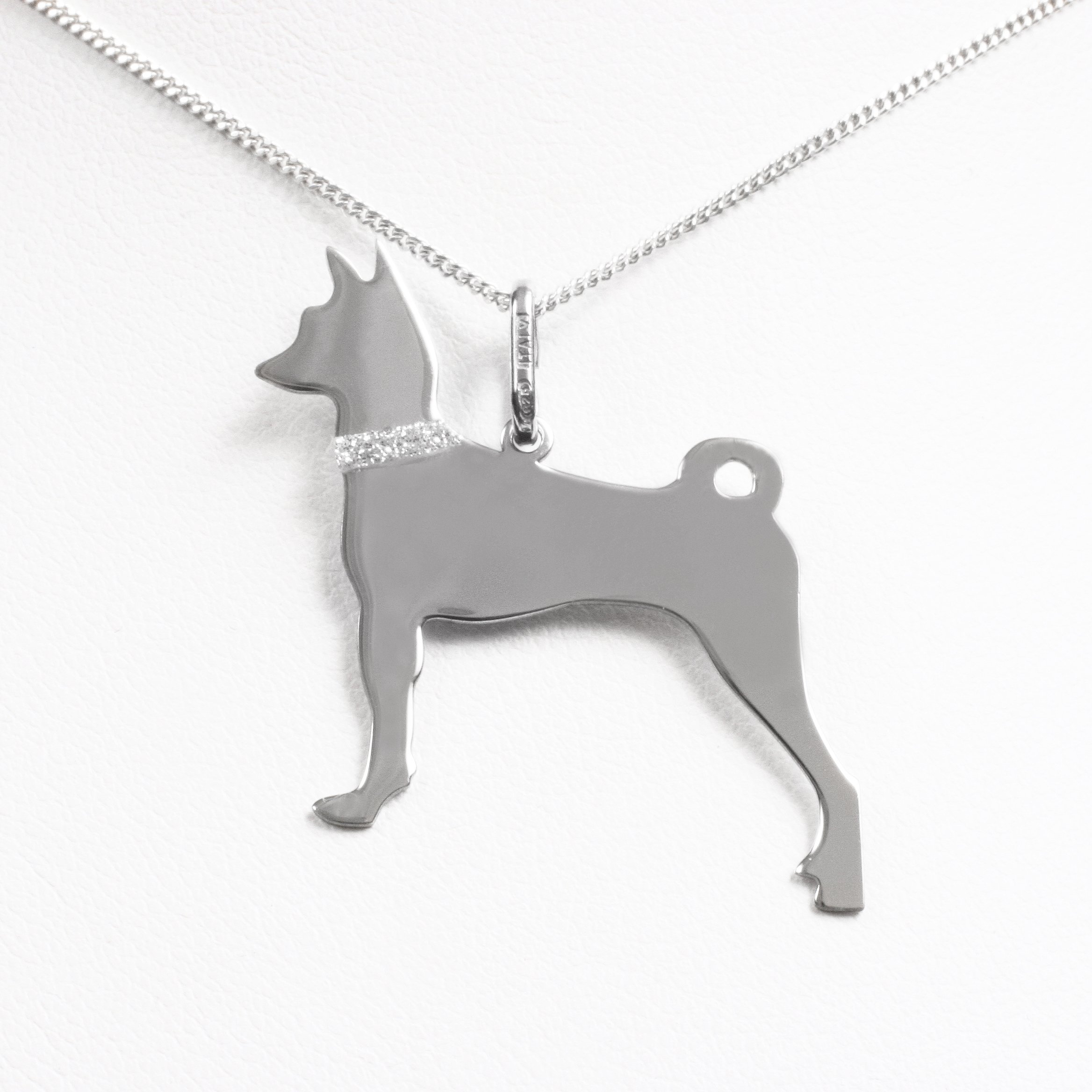 Silver necklace “Basenji”