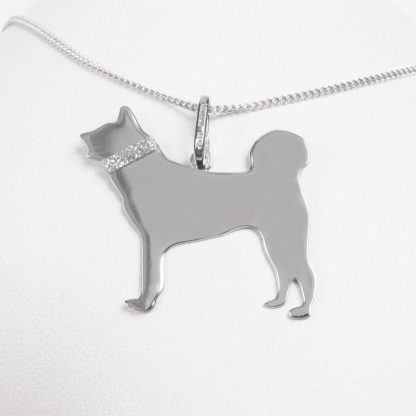 Silver necklace “Akita”