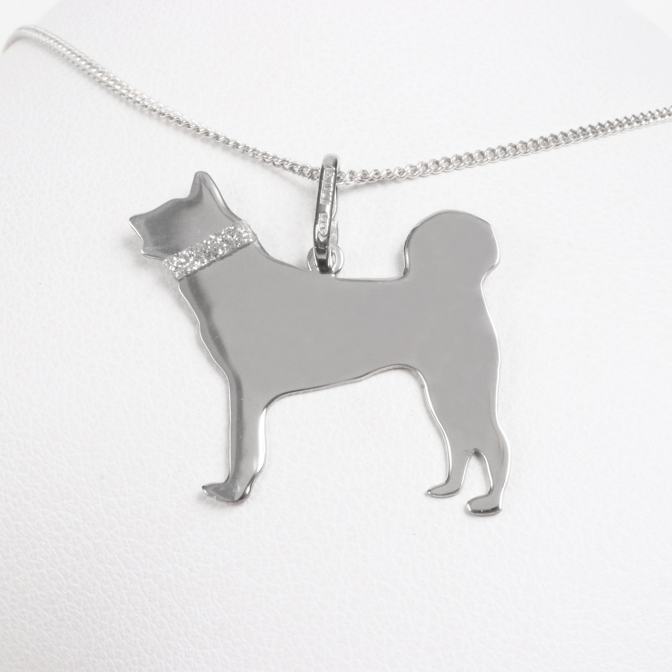 Silver necklace “Akita”