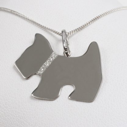 Silver pendant  with chain “Scottish Terrier”
