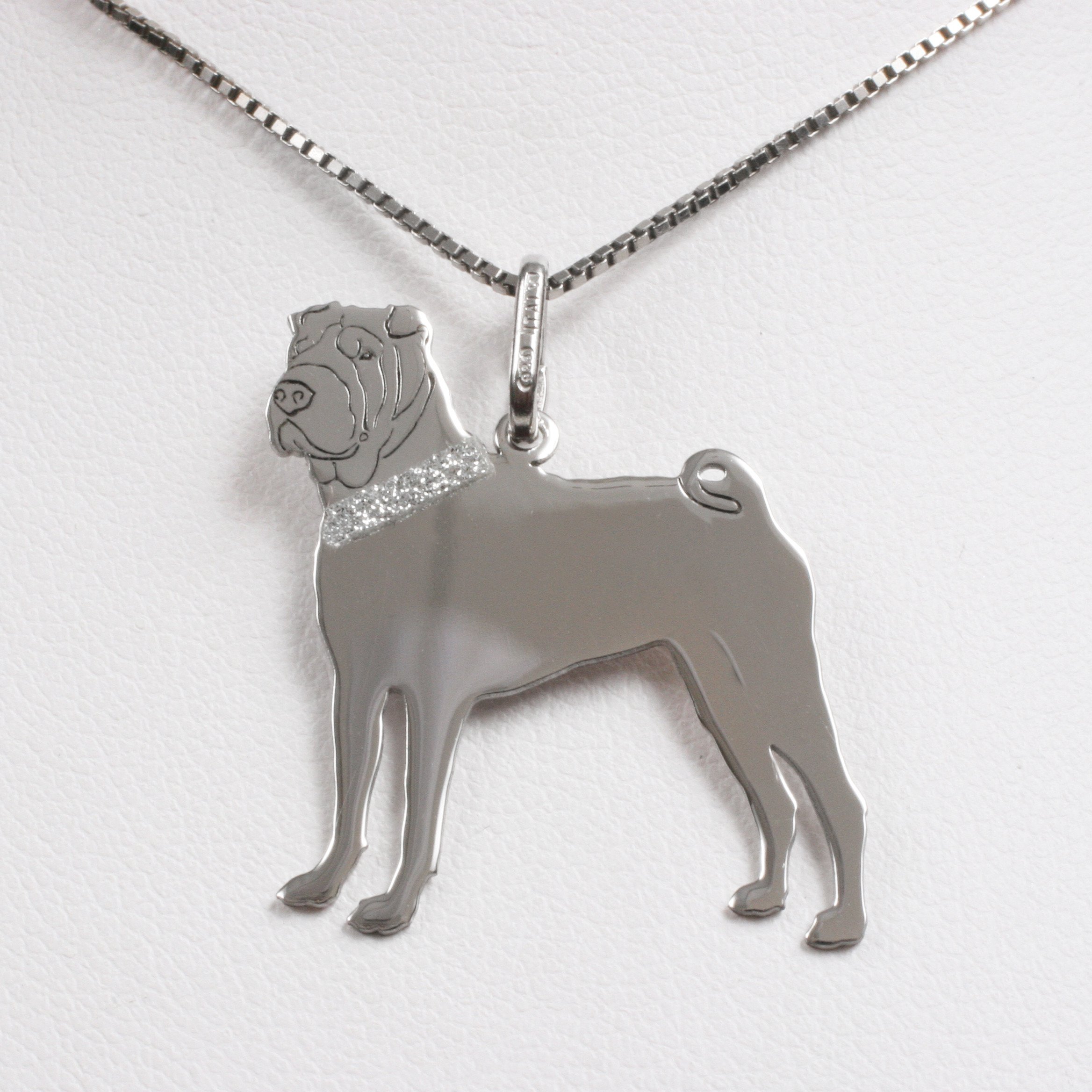 Silver necklace “Shar-pei”