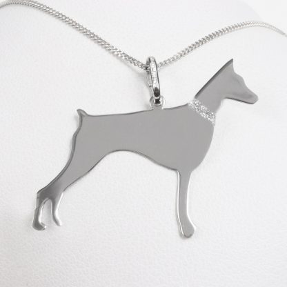 Silver necklace “Doberman”
