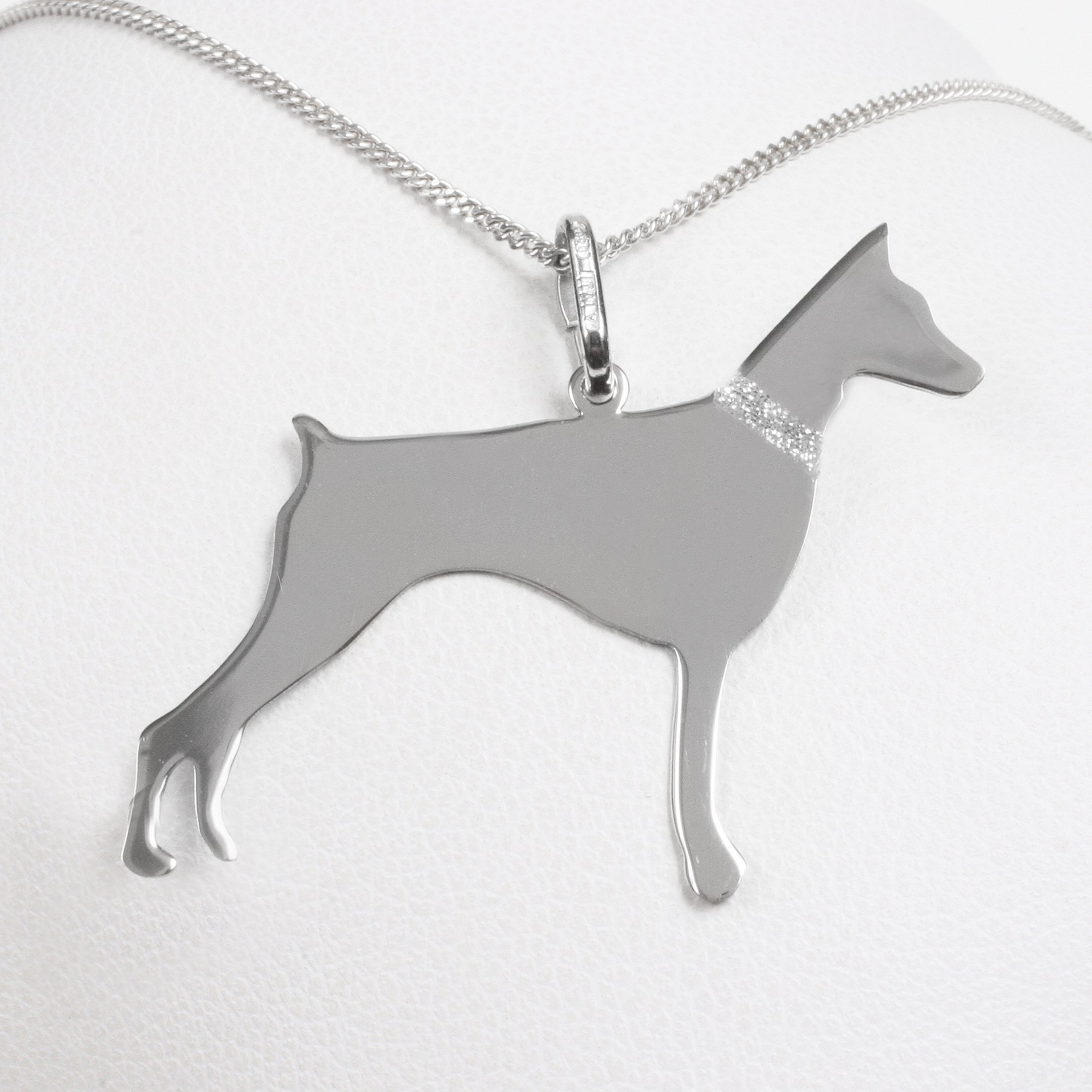 Silver necklace “Doberman”