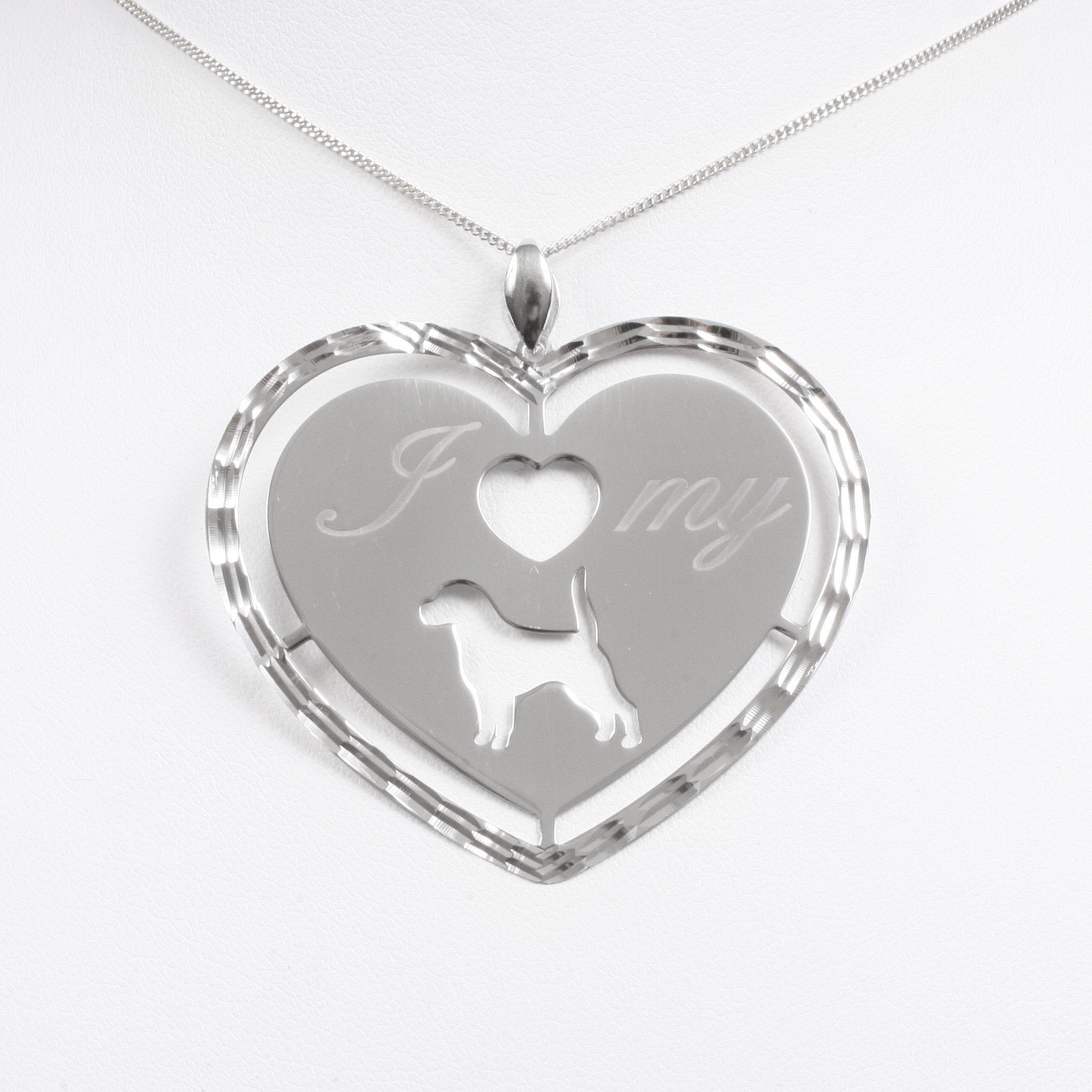 Silver necklace “I love my dog”