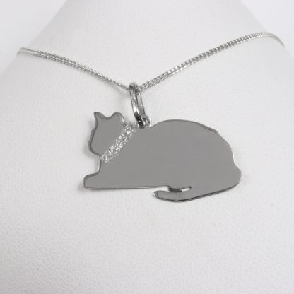 Silver necklace “Lazy Cat”
