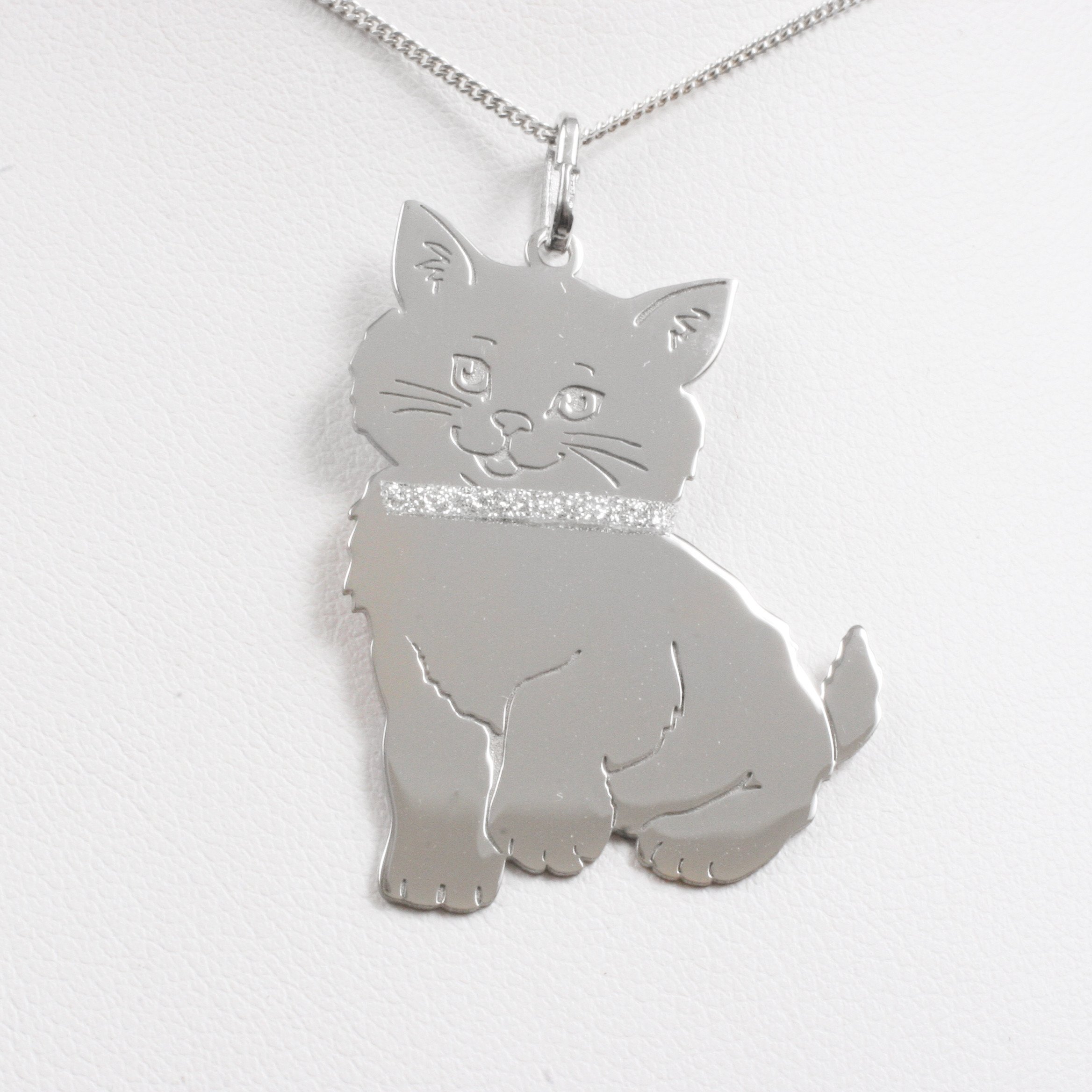 Silver necklace “Cute Cat”
