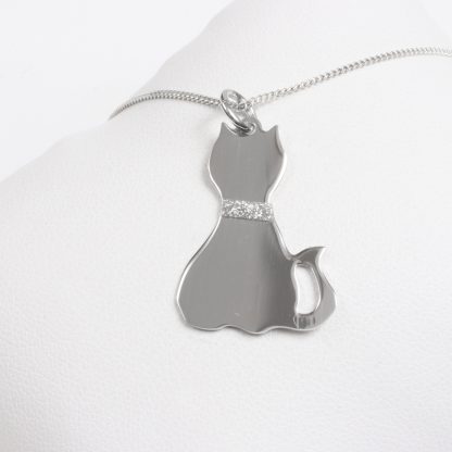 Серебряный кулон на цепочке «Kitty Cat»