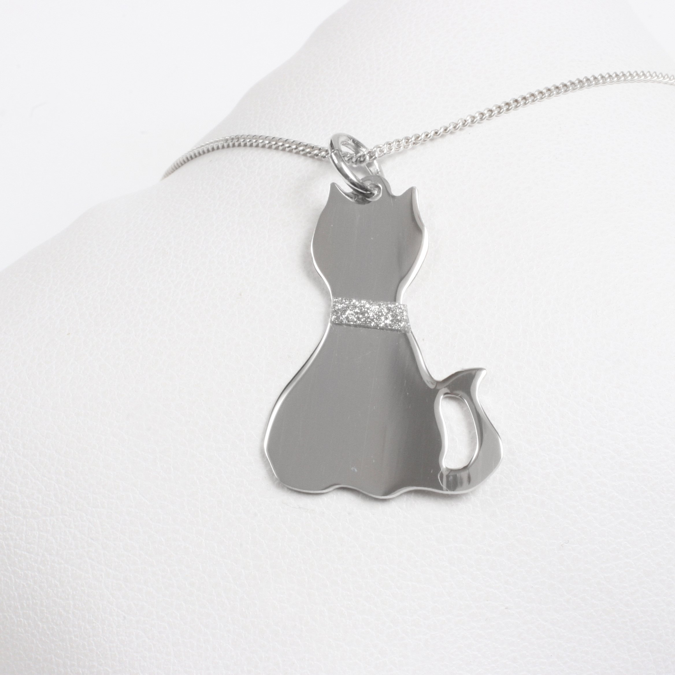 Серебряный кулон на цепочке «Kitty Cat»