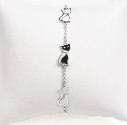 Silver bracelet “Cats”