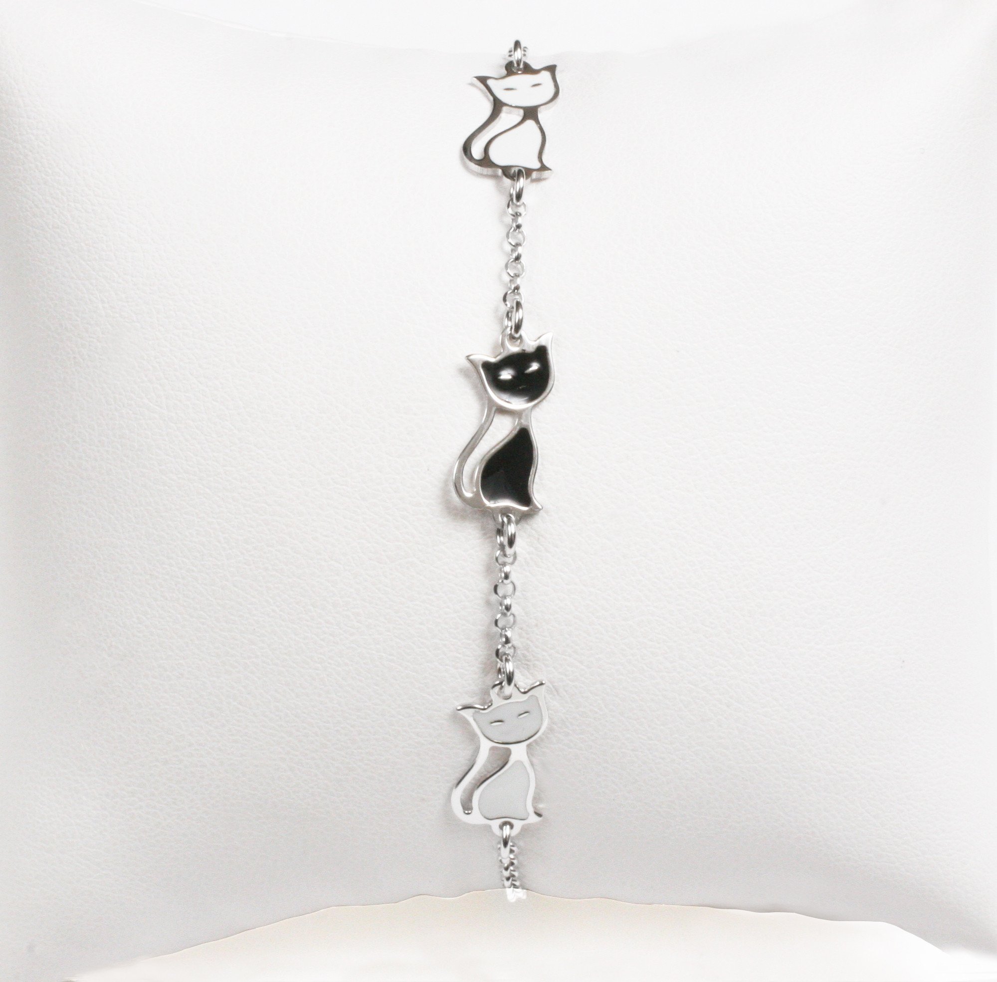 Silver bracelet “Cats”