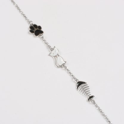 Silver bracelet “Black paw”