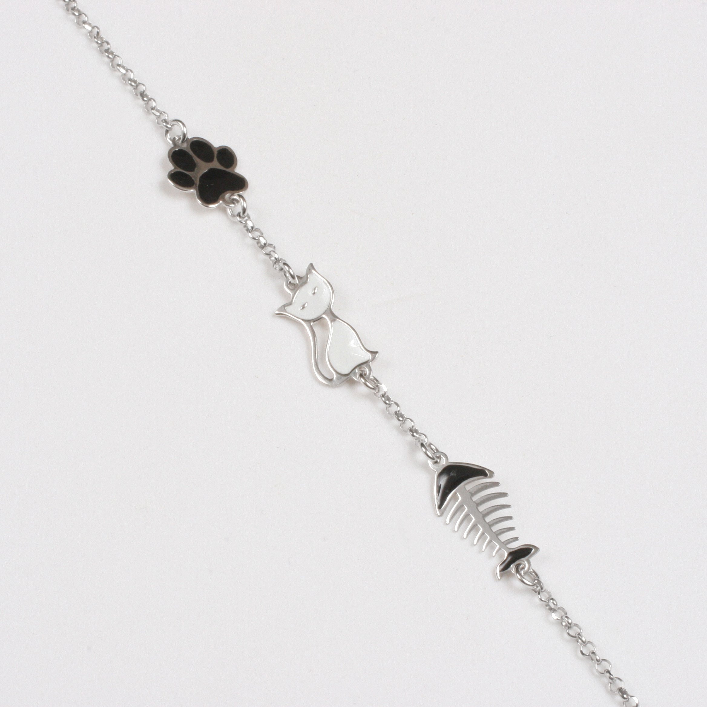 Silver bracelet “Black paw”
