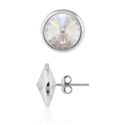 Серебряные серьги с кристаллами Swarovski «Paradise shine»