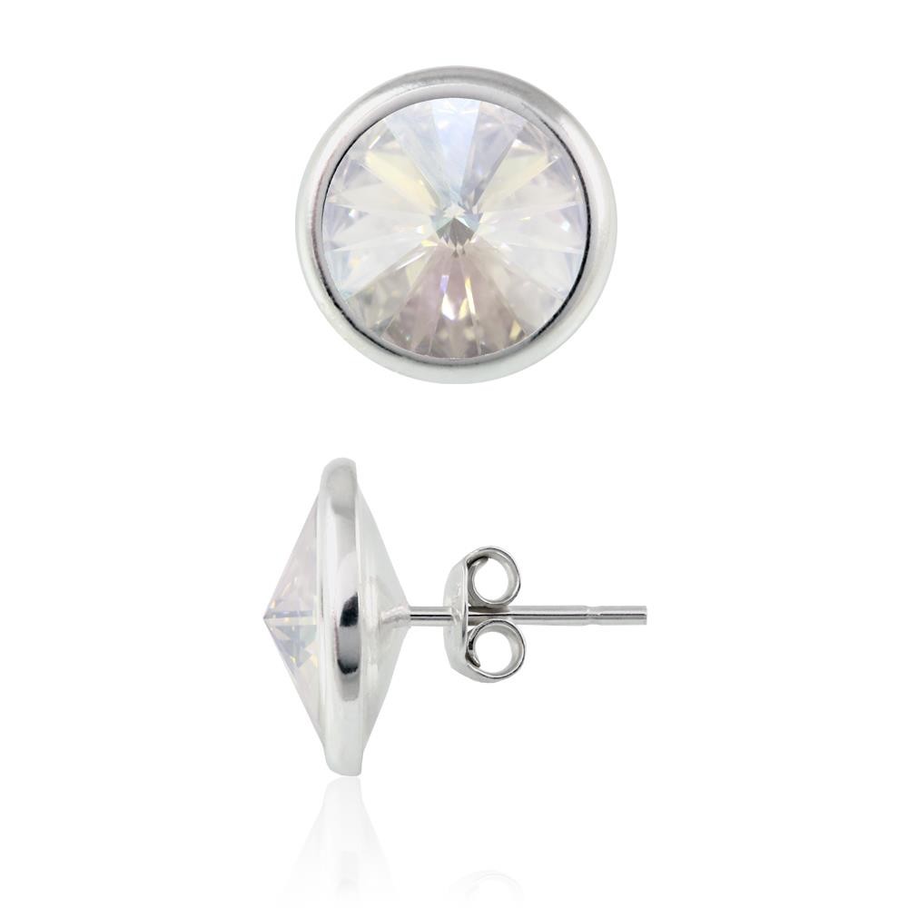 Серебряные серьги с кристаллами Swarovski «Paradise shine»