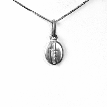 Silver necklace “Coffee bean”