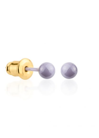 Ceramic earrings “Lavender dots”
