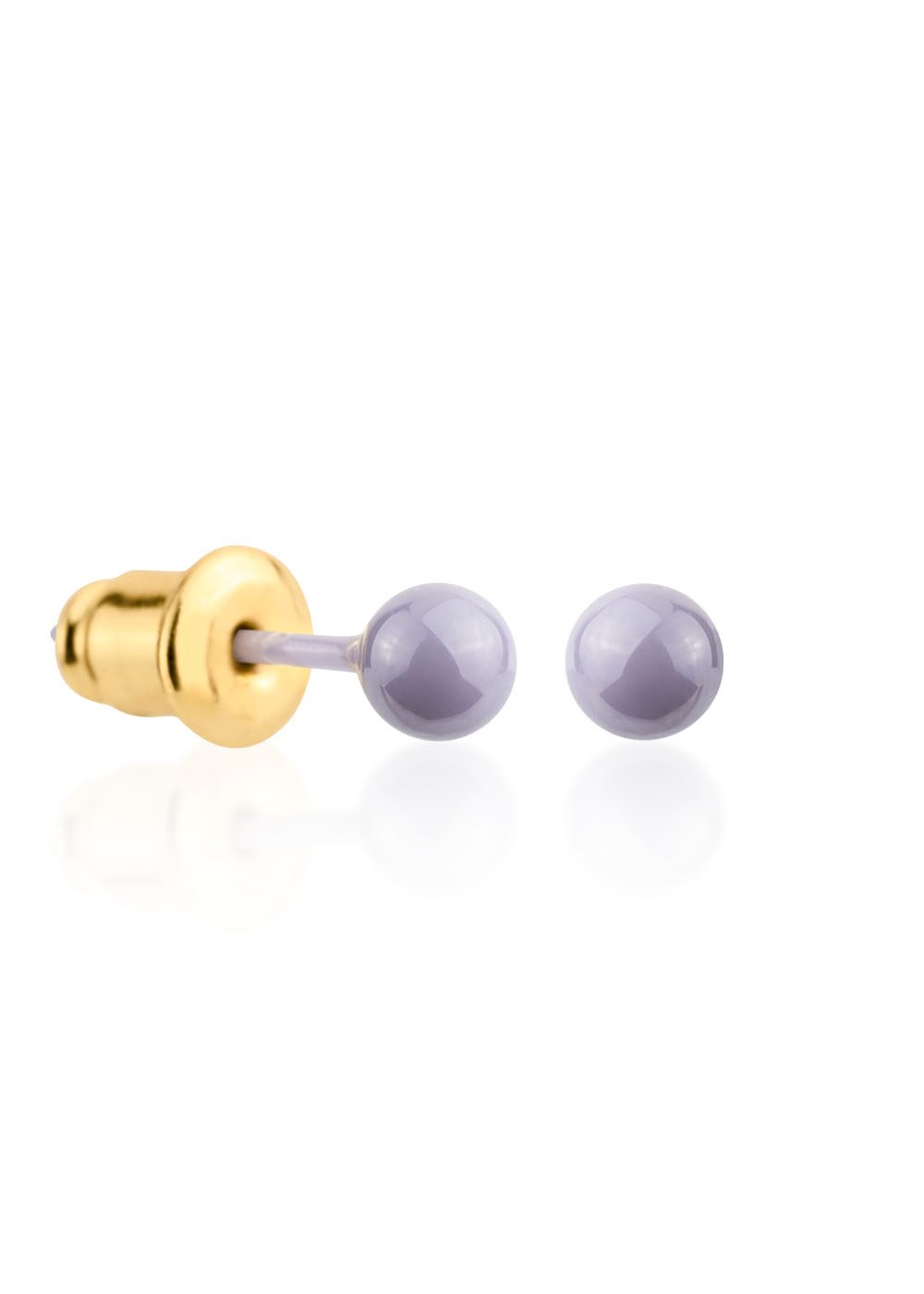 Ceramic earrings “Lavender dots”