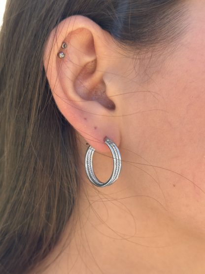 Silver earrings
