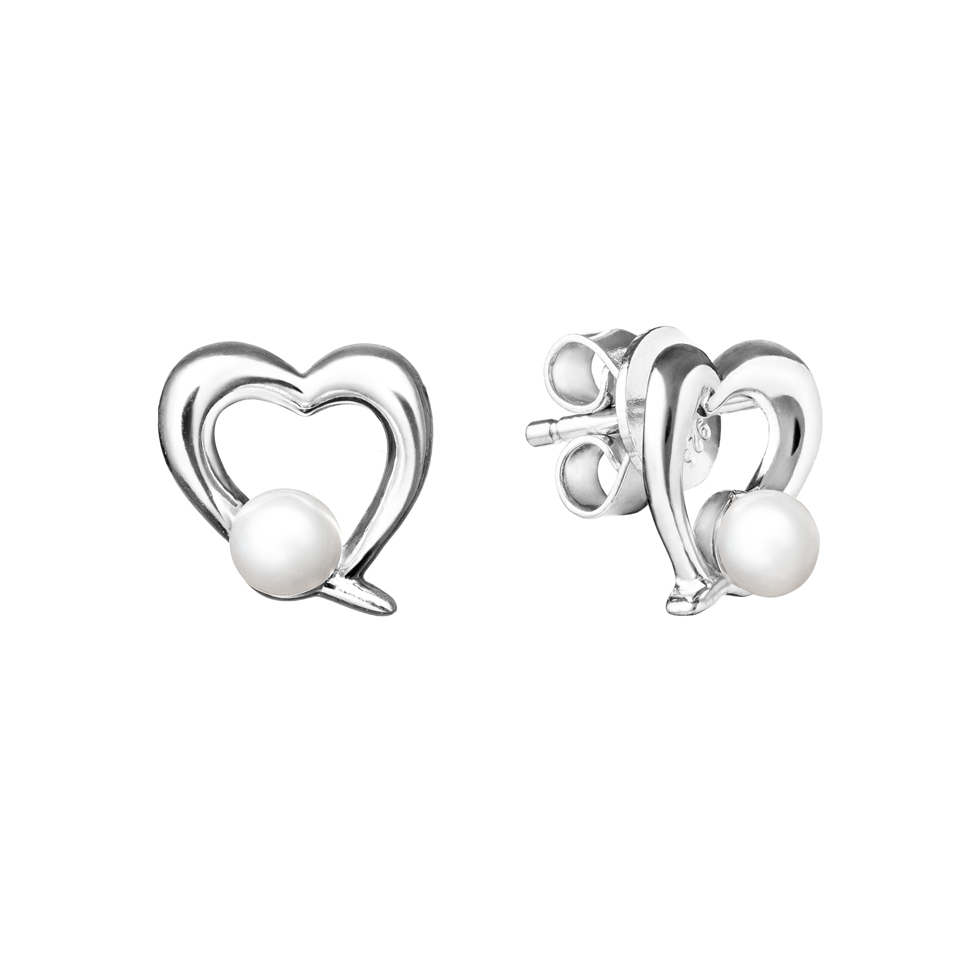 Серебряные серьги с жемчугом