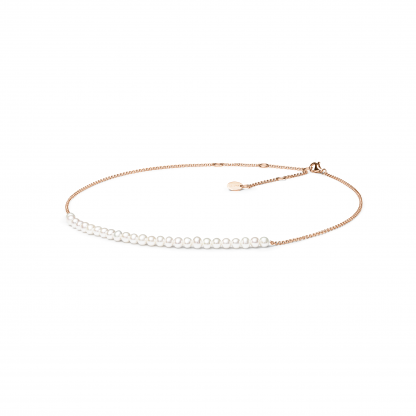 Gold plated necklace with pearls
