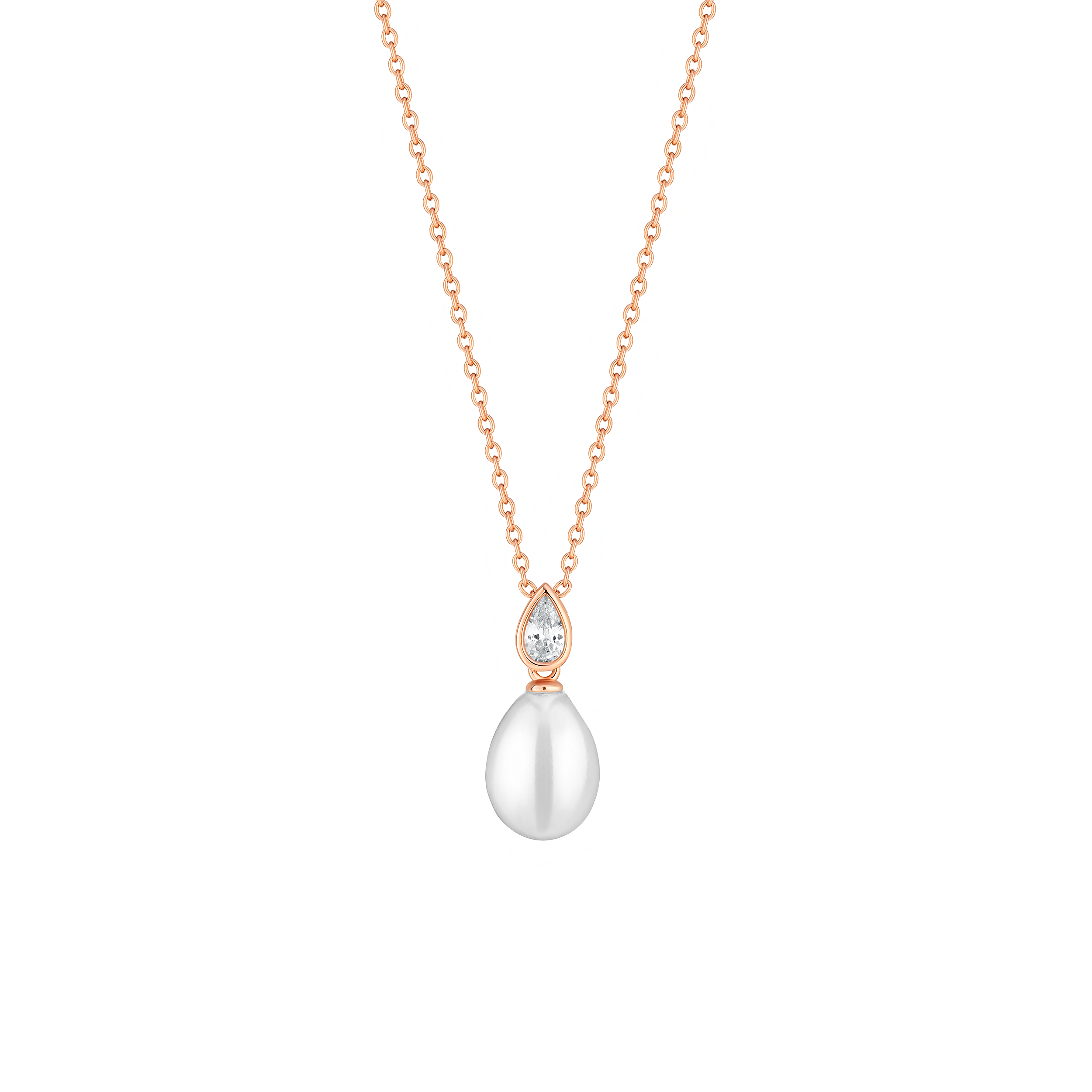 Gold plated necklace with pearl