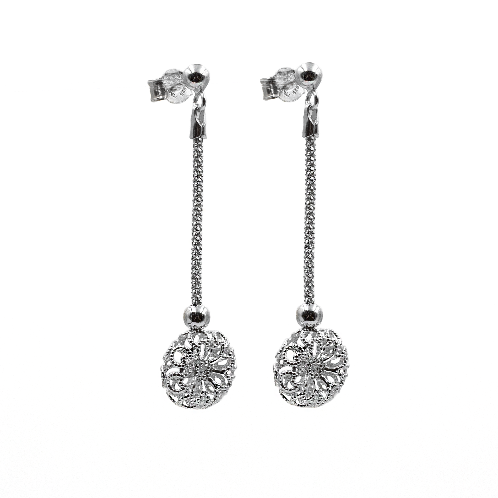 Silver earrings